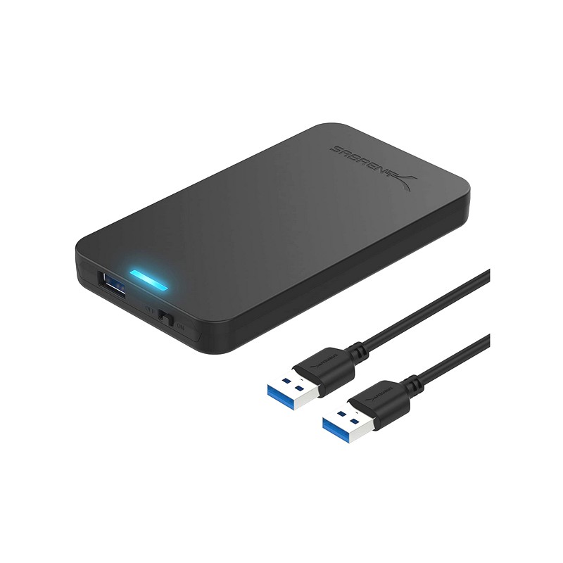 BOX ESTERNO USB3.0 per HDD/SSD SATA 2,5 Nero