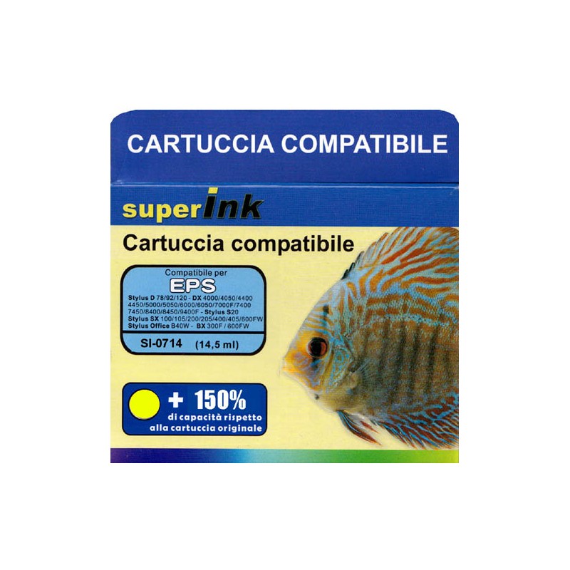 CARTUCCIA EPSON COMPATIBILE GIALLO SI-T0714 14,5ml +150%