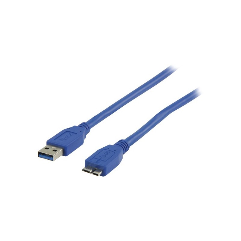 CAVO USB 3.0 CONNETTORI USB A - MICRO USB B - LUNGHEZZA MT. 0,25 BLU