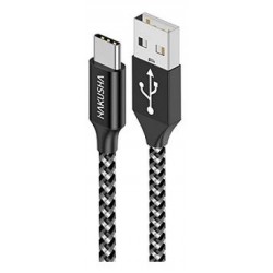 Cavo USB 3.0 Tipo C a A M - C M 2 Metri Nylon Intrecciato  Ricarica Rapida e Trasmissione