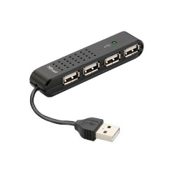 Hub Usb Trust 4 Port USB 2.0 Mini  Nero