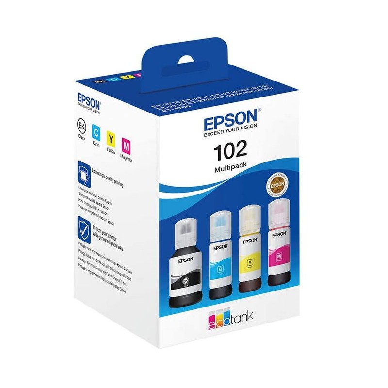 INCHIOSTRO - KIT Epson 102 EcoTank Originale