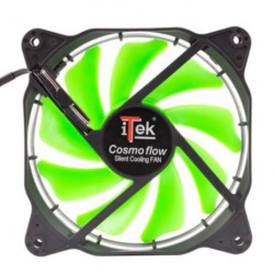 ITEK Ventola Per Case Cosmo Flow 12cm Led Verde Circolare 3E 4pin