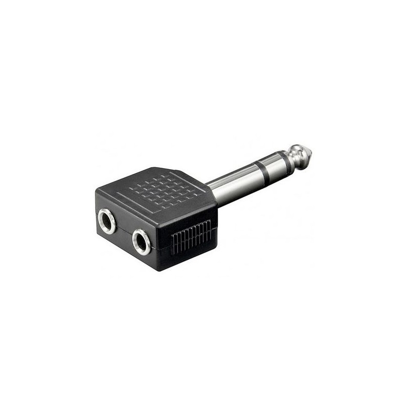 Adattatore Audio 1x 6.3mm Maschio a 2x 3.5mm Femmina