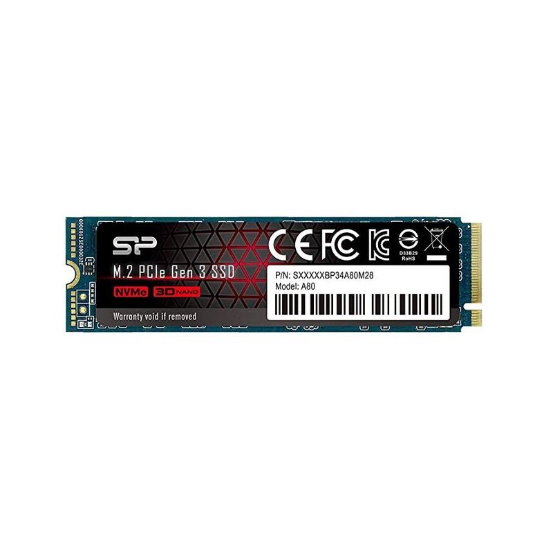 MEMORIA DATI - Silicon Power SSD PCIe M.2 NVMe 256GB Gen3x4 R/W up to 3100/1100MB/s NVMe