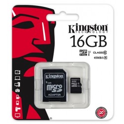 Micro SD-Card 2in1 Solution 16GB Kingstone Classe10