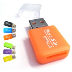 MICRO-SD e Simili LETTORE - CardReader MicroSD USB 2.0 vari colori