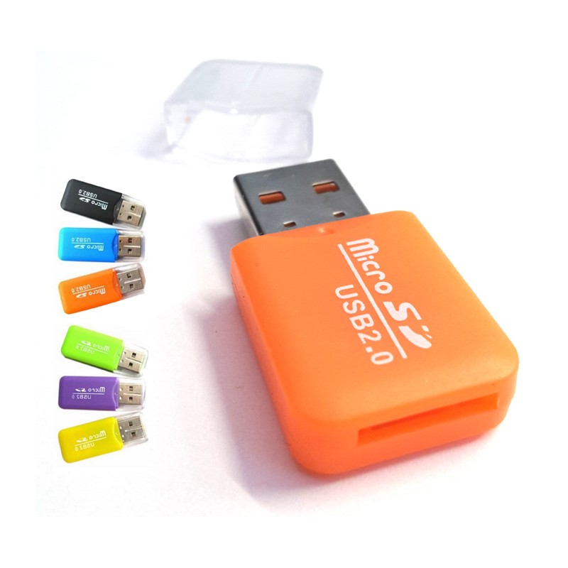 MICRO-SD e Simili LETTORE - CardReader MicroSD USB 2.0 vari colori