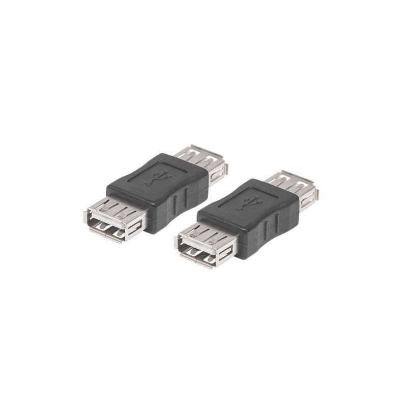 Adattatore USB 2.0 A femmina/A femmina nero