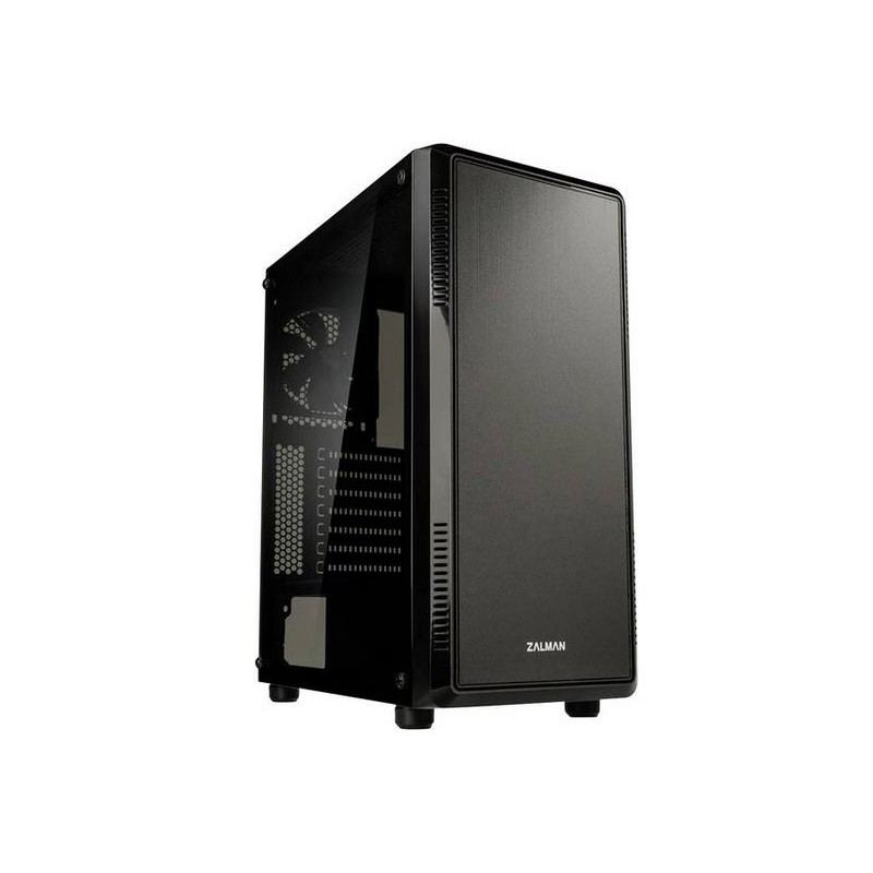 Zalman S4 Midi-Tower Contenitore Nero 2 ventole pre-montate, finestra laterale, filtro per la polvere