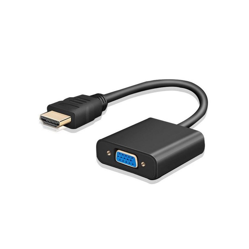 ADATTATORE VIDEO - HDMI a VGA 1080p Spina HDMI HDTV PC Nero