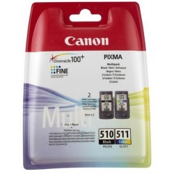 CARTUCCIA - Canon® PG-510 / CL-511 Multipack , 1X Nera 510 , 1X Colore 511 , 9ml X2