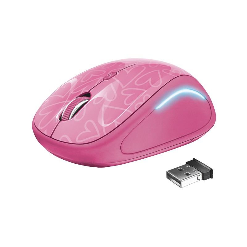 MOUSE - Senza fili , TRUST Yvi FX Compatto mouse wireless con illuminazione LED , colori RAINBOW