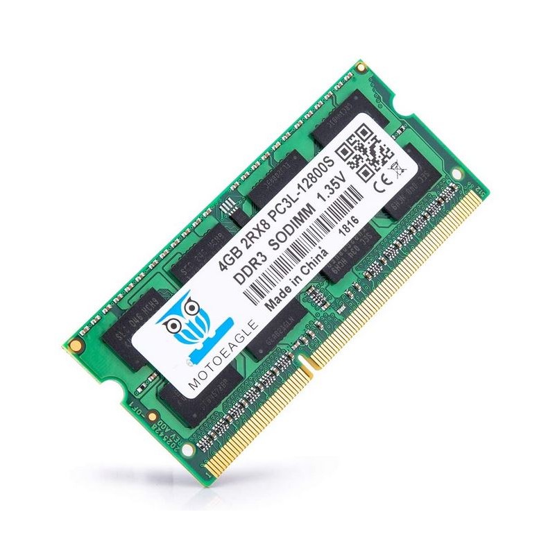 MEMORIA RAM - 4GB DDR3L 1600MHz SODIMM PC3L-12800S 2Rx8 PC3-12800 Non-ECC 1.35V CL11