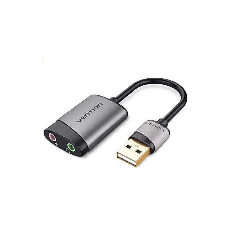 SCHEDA AUDIO USB - per Cuffie Microfono,Compatibile con MacBook, PS4, PC, Laptop