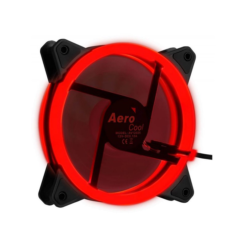 VENTOLA - Aerocool Rev RED Ventola da 120mm con illuminazione ad anello Dual Leda 41,3 CFM
