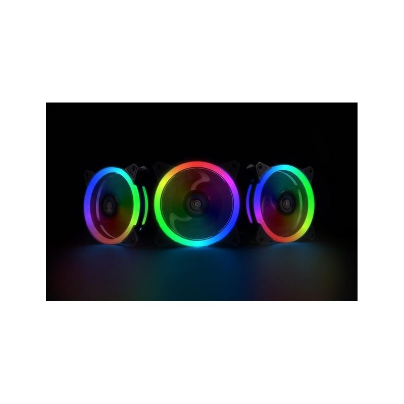 VENTOLA - Aerocool Rev RGB Pro, Kit da 3 ventole Rev RGB da 120mm con Led RGB e relativo controller 41,3 CFM