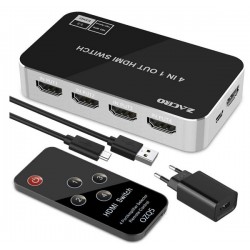 SWITCH HDMI -  4 PORTE Switch HDMI 4k,Splitter HDMI 4 in 1 out,Supporta 4K 3D 1080P HD,Per PS4 Xbox Sky Box Fire Stick/Lettore D