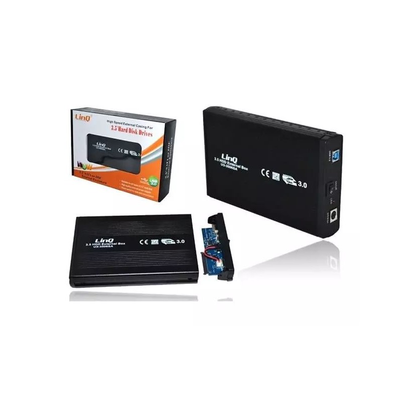BOX ESTERNO - SATA 3,5 USB 3.0 ALIMENTATO LINQ Linq
