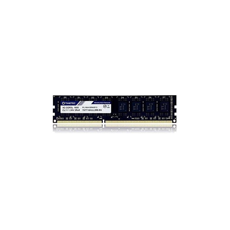MEMORIA RAM - 8GB DDRL3 1600MHz PC3-12800 Unbuffered Non-ECC 1.5V CL11 2Rx8 Dual Rank 240 Pin