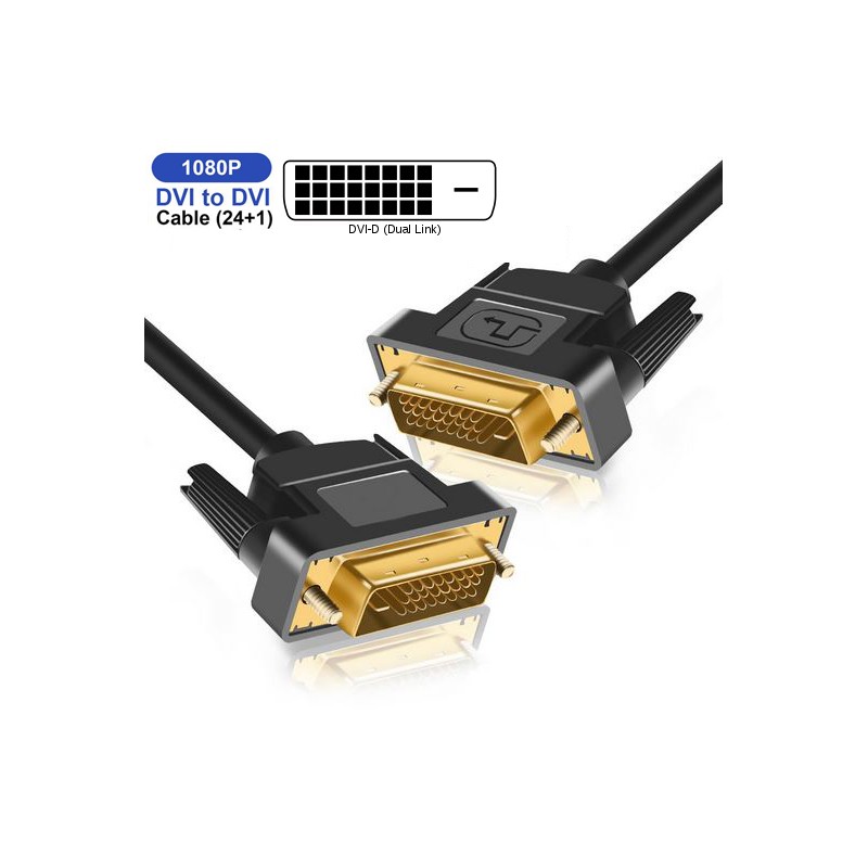 CAVO VIDEO - DVI PER MONITOR - DVI-D 24+1 M/M DUAL LINK MT. 2