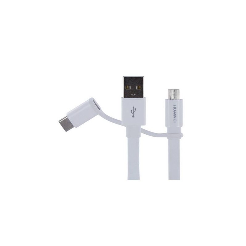 CAVO USB - HUAWEI 1x USB -  USB-C e  Micro USB 1.50 m Bianco