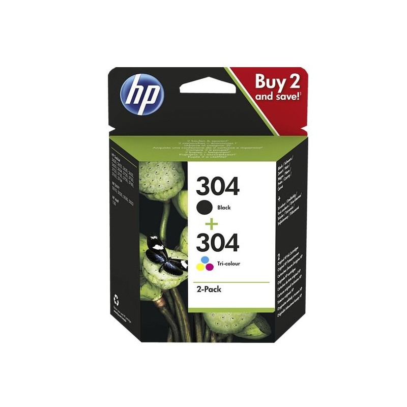 CAERTUCCIA INCHIOSTRO - HP KIT 304 nero + colore 3JB05AE