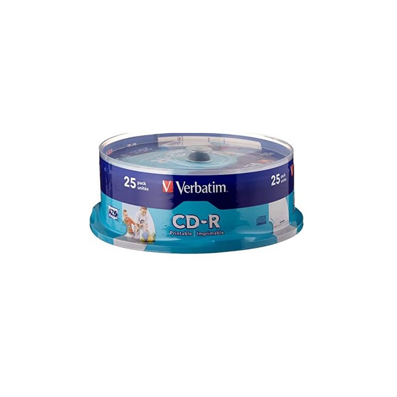 DISCHI CD DVDV BLURay - CD-R Verbatim 700mb 52x 80min. printable cf 25pz