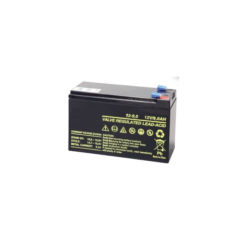 BATTERIA AL PIOMBO RICARICABILE 12V 9A 10A FASTON 6,3mm