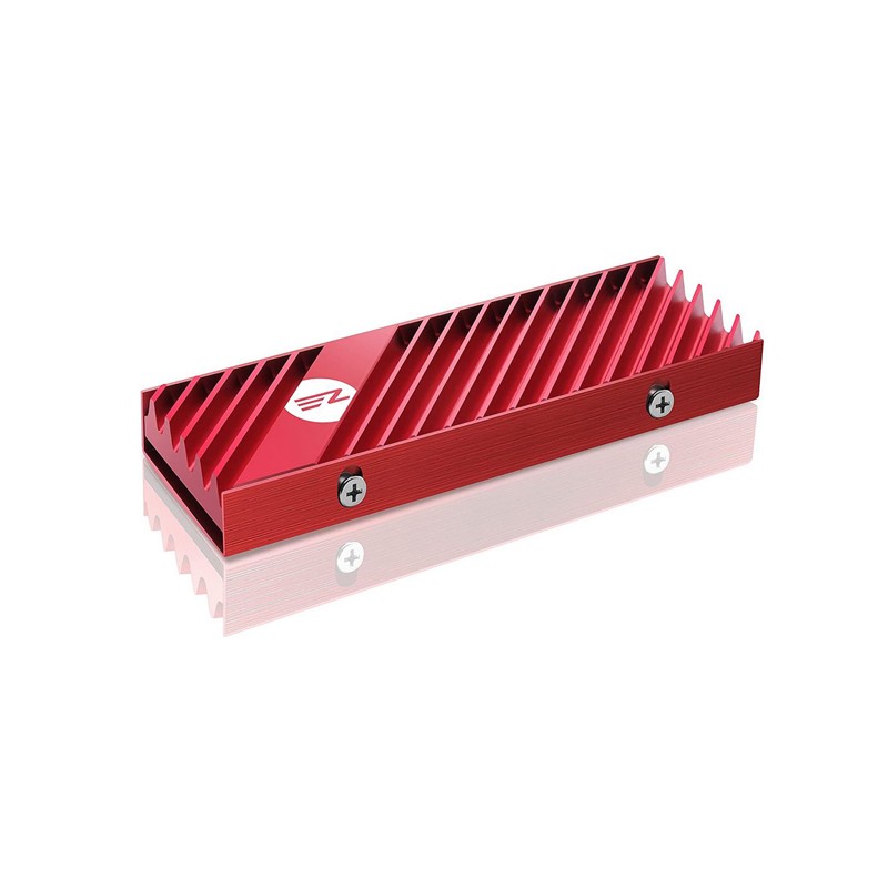 RADIATORE M2 - Raffreddatore SSD ad Alte Prestazioni Bifacciale per PC/PS5 per PCIE NVME M.2 SSD o SATA M.2 SSD-Rossa