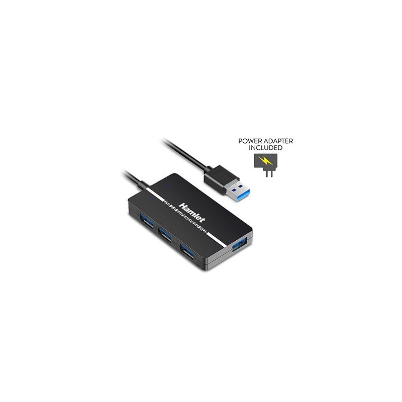 HUB USB - 3.0 a 4 Porte 5.0 Gbps con Alimentatore