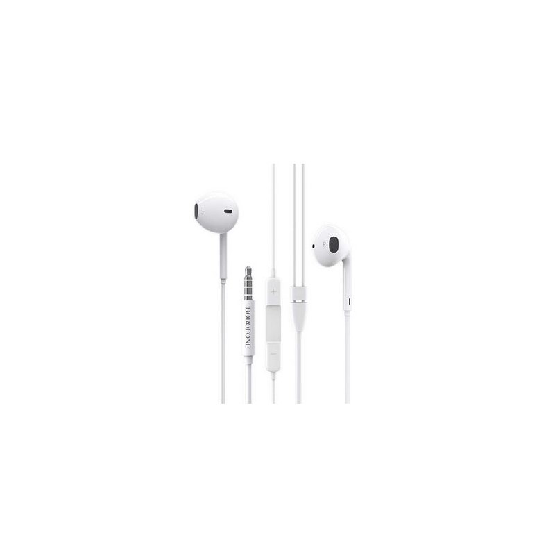 CUFFIE E AURICOLARI - BOROFONE BM30 con microfono 3,5 mm 1,2 m BIANCO