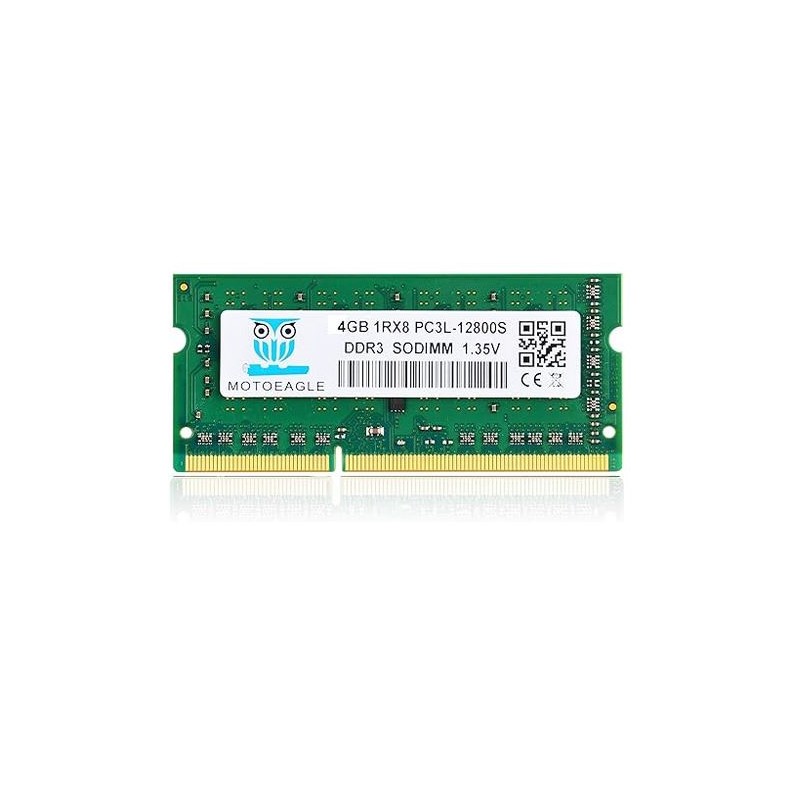 MEMORIA RAM - 4GB DDR3L 1600MHz SODIMM PC3L-12800S 1Rx8 PC3-12800 Non-ECC 1.35V CL11