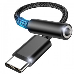 USB C - CAVO ADATTATORE USB 3.0 Type C Connettore Jack da 3,5mm, Audio USB C a Cavo Dongle Aux con DAC Chipset per Samsung Galax