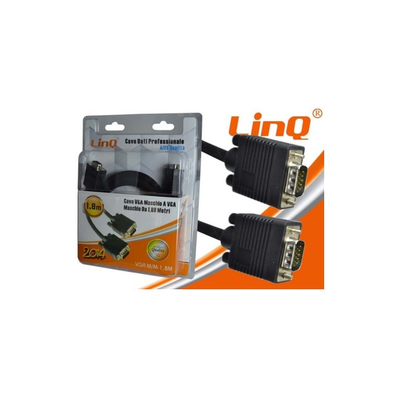 CAVO VIDEO - Cavo VGA M/M 1,8Metri Nero