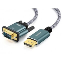 CAVO ADATTATORE - VIDEO DA DISPLAY PORT A VGA 1080P, DP Maschio a VGA Maschio per Monitor, Desktop, Laptop, PC, HDTV (1.8M)