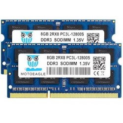 MEMORIA RAM - 16GB (2x8GB) DDR3L 1600MHz SODIMM PC3L-12800S 2Rx8 PC3-12800 Non-ECC 1.35V CL11