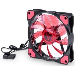 VENTOLA - 120x120x25 Akyga Molex + 3 Pin - 15 LED, 120 mm, 12 V, colore: Rosso