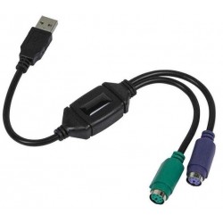 ADATTATORE USB > PS/2  per collegare su una porta USB Mouse e Tastiera PS/2