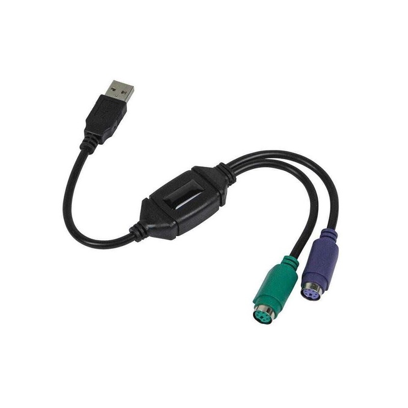 ADATTATORE USB > PS/2  per collegare su una porta USB Mouse e Tastiera PS/2